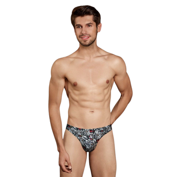 Мужские трусы тонги черные с принтом Doreanse 1232 Tiger