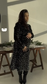 Бархатное платье с серебряной пайеткой