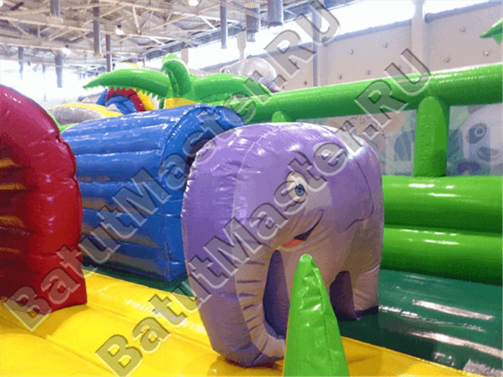Надувной коммерческий батут "Джунгли"