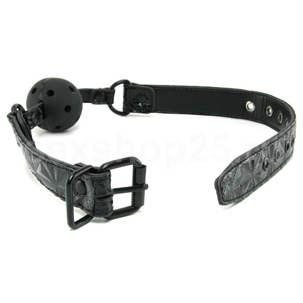 Кляп шарик дышащий Ball Gag черный