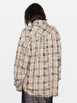 Рубашка Grunge, бежево-черная