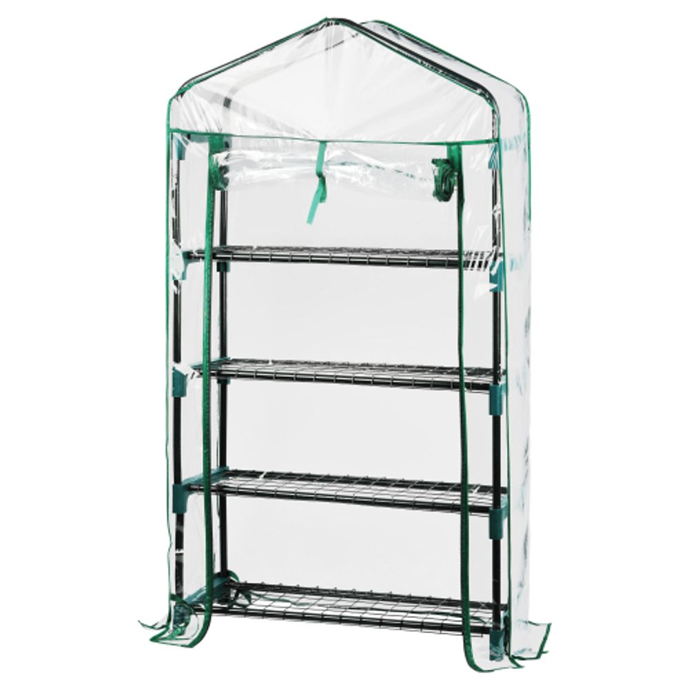 Чехол для теплиц GREEN APPLE GA-House-4-PVC cover на молнии 1250х690х300 мм | Теплица