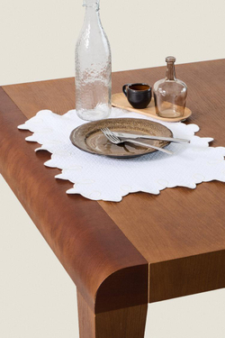 ZARA HOME САЛФЕТКА С ВЫШИВКОЙ,  БЕЛЫЙ