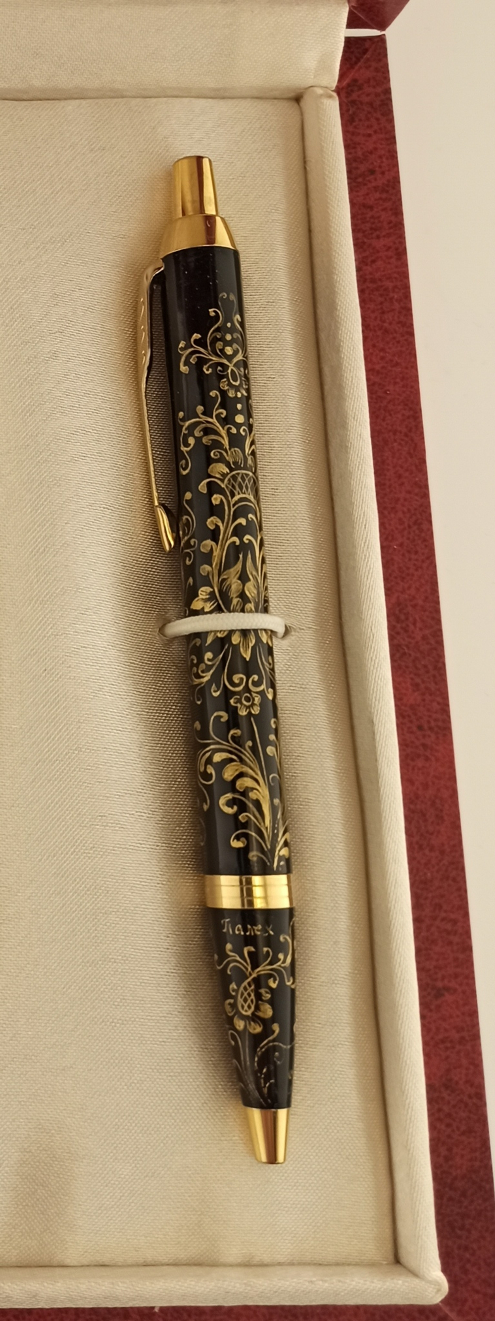 Набор №7 мышь компьютерная "Храм Христа Спасителя" и шариковая авторучка с росписью Палех