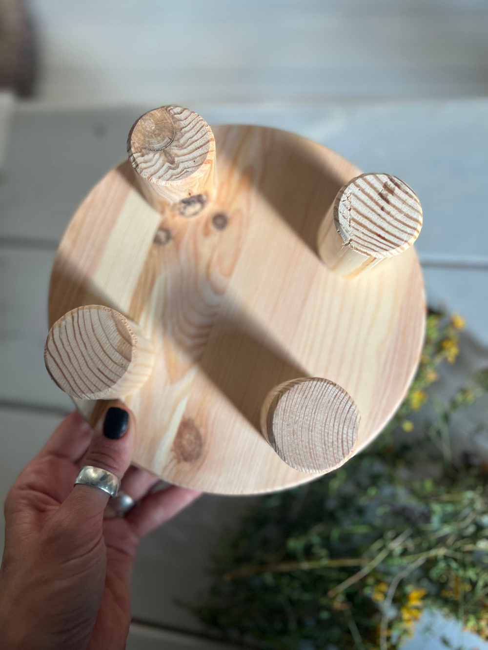 Поднос, 20х20х7, деревянный, подставка под горячее, для сервировки, для цветов, столик, Dipriz