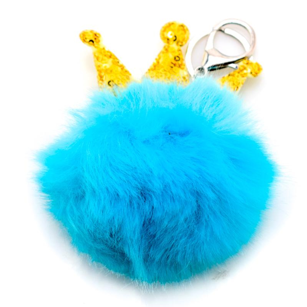 Игрушка мягкая брелок "Шар с короной", 8 см, 6 микс