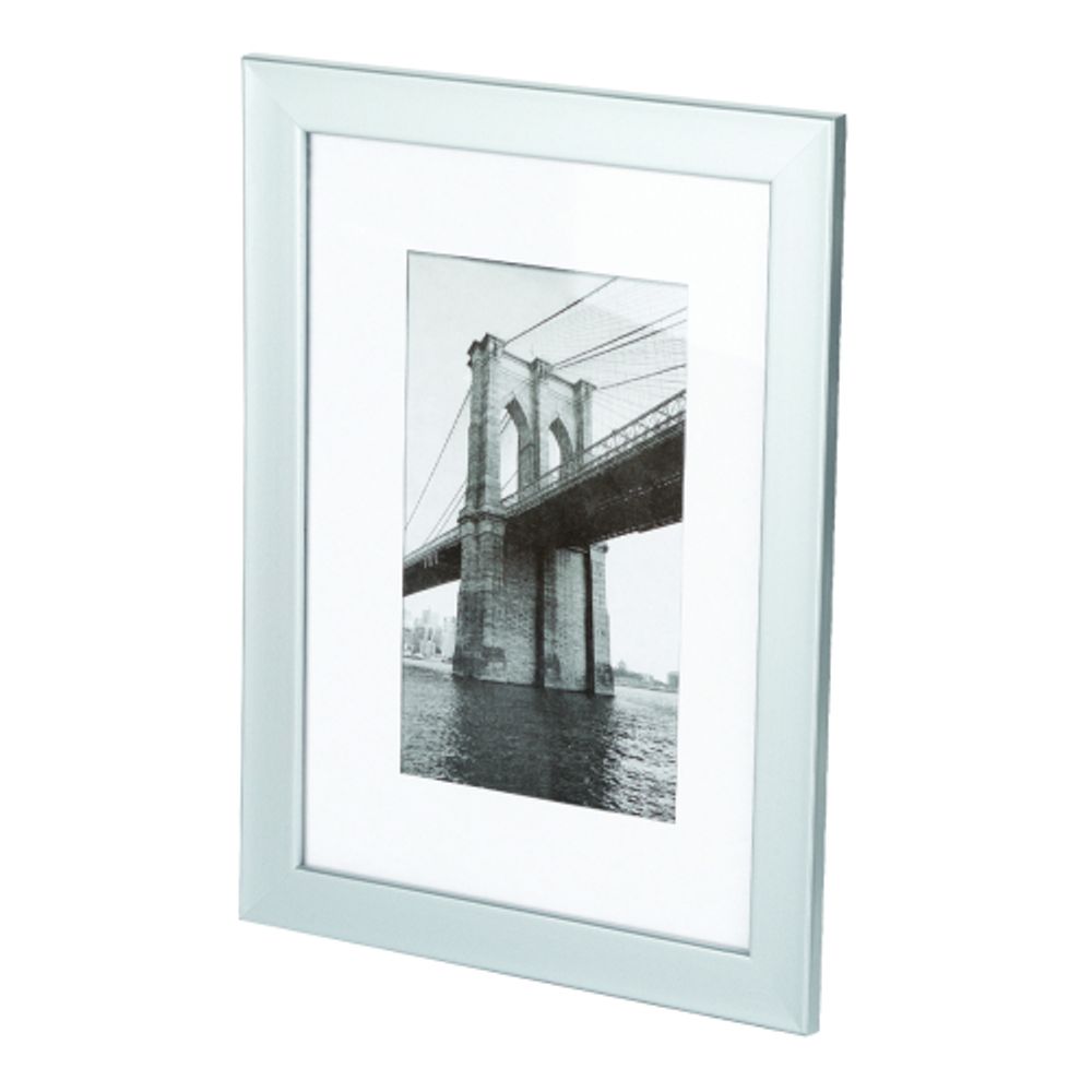Фоторамка Image Art 612/10х15 пластиковая со стеклом цвет матовое серебро | Image Art