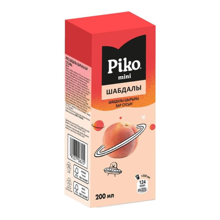 Сок натуральный Piko Персик 0,2 мл