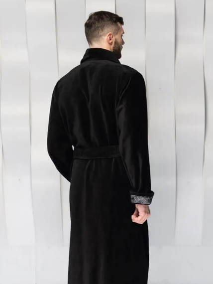 Халат мужской Gianni без капюшона Черный "Polens"