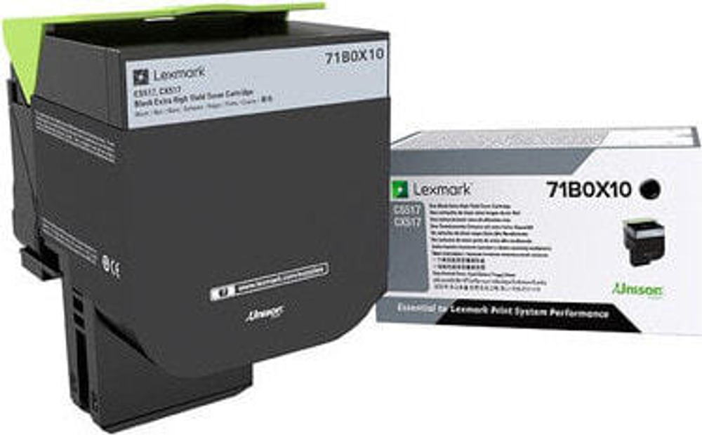 Lexmark 71B0X10 тонерный картридж Подлинный Черный 1 шт