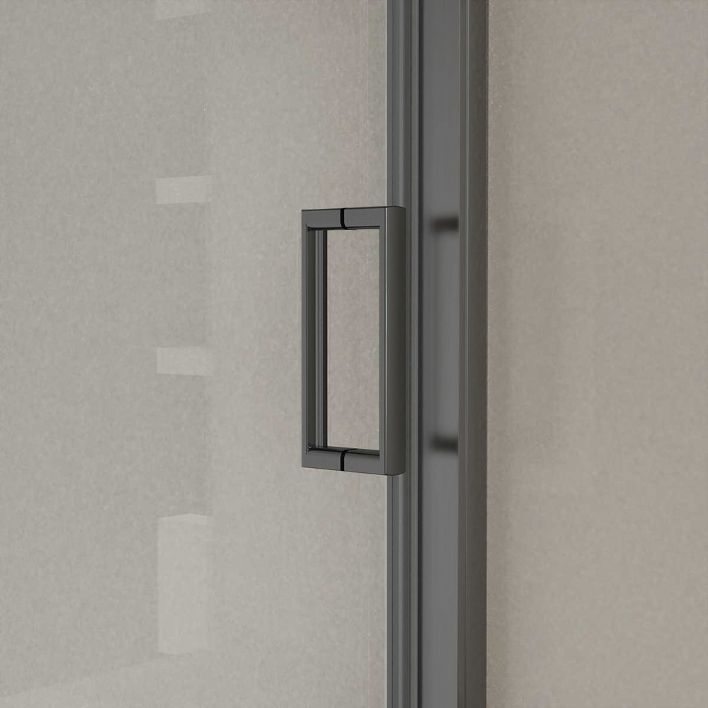 Душевая дверь City VDS-5CT140CLGM, 1400, вороненая сталь, стекло прозрачное