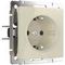 Розетка с заземлением и шторками Werkel слоновая кость W1171103 4690389155758