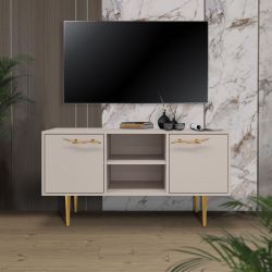 Тумба под ТВ Арт Колор matte 117см Стайл Голд Серый агат матовый