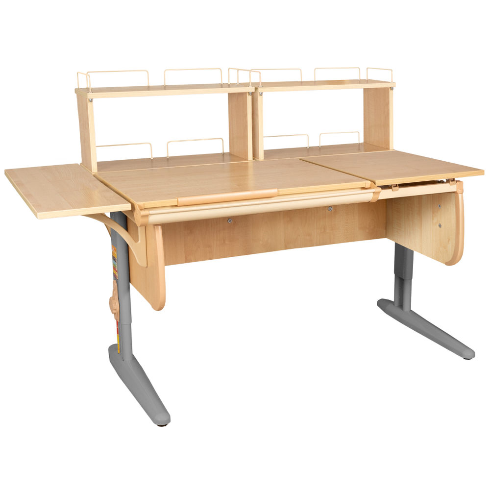 Растущая парта с задними и боковой полками Дэми СУТ 25-02-Б1Д2 (1500×880 мм)