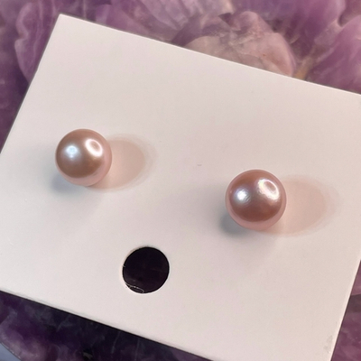 48034 Жемчуг Серьги Пусеты 7,5мм