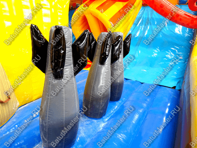 Коммерческий надувной батут "Корабль с осьминогом" 19*9*7 м