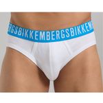 Мужские трусы брифы (черный, темно-синий, белый) набор 3 в 1 Bikkembergs FASHION COTTON BKK1USP09TR