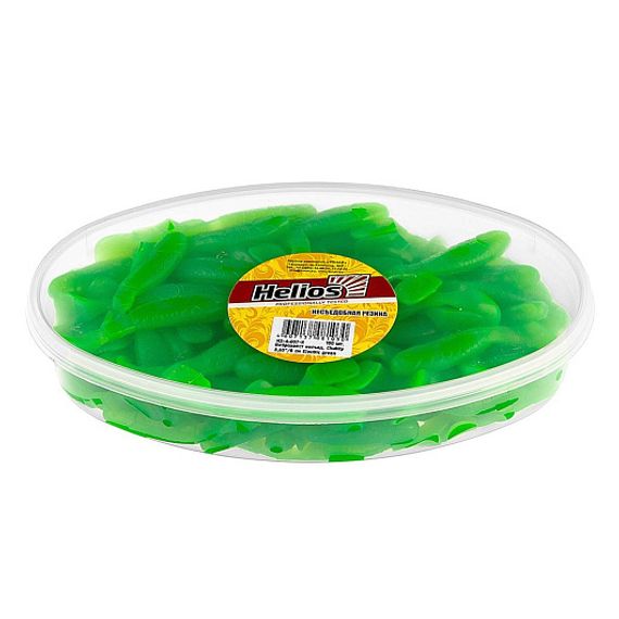 Виброхвост несъедоб. Chubby 3,55&#39;/9 см Electric green 100шт. (HS-4-007-N) Helios