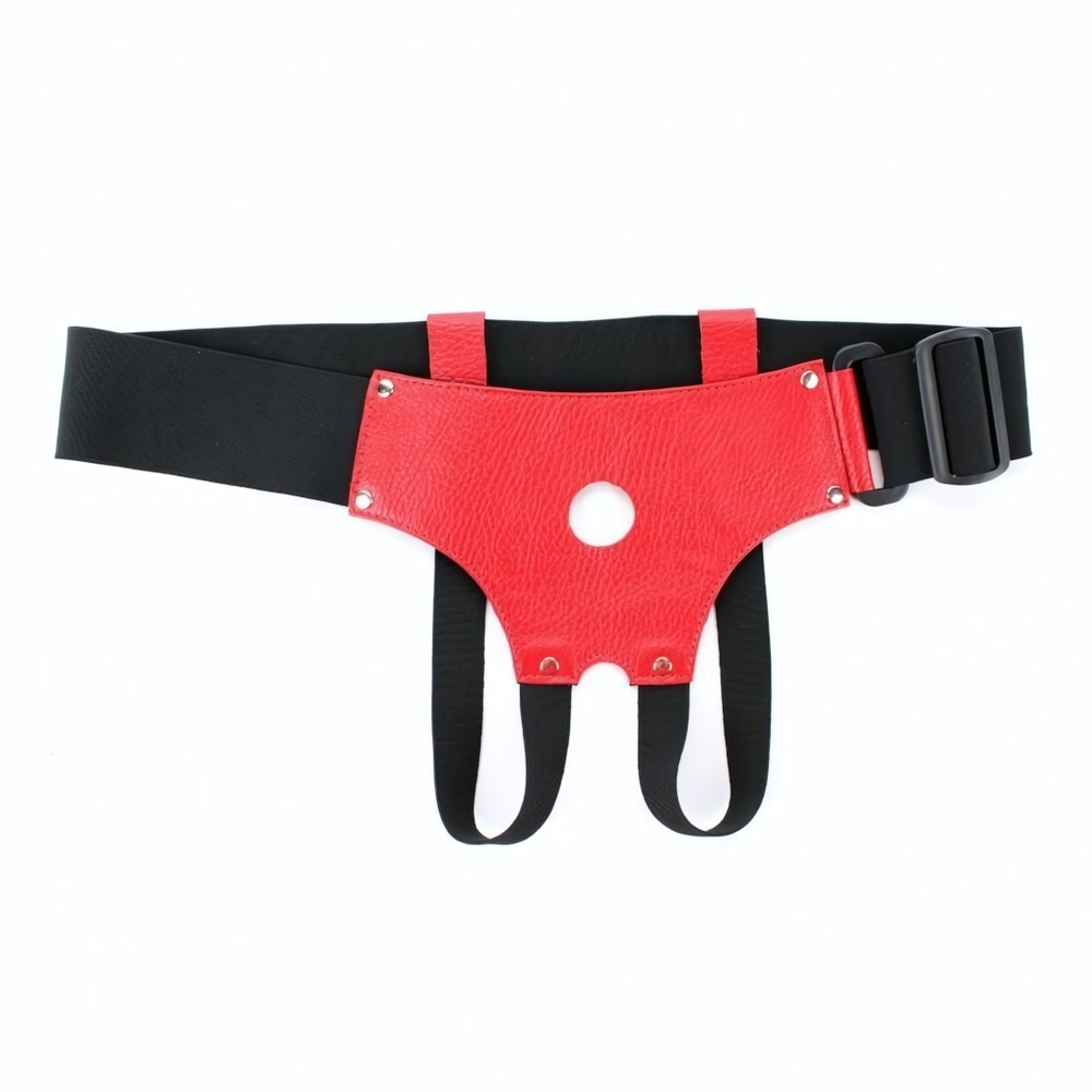 Красно-черные трусики-джоки для маленьких насадок (Размер: S-M) (Цвет: красный с черным)