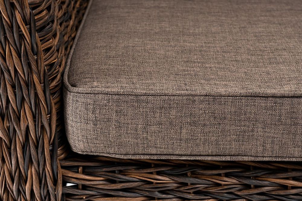 "Капучино" диван из искусственного ротанга (гиацинт) двухместный, цвет коричневый