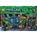 Конструктор Майнкрафт, LKT Minecraft 123-223 "Лесная пещера" с LED подсветкой 803 деталей