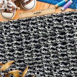 Ткань премиум шелк искусственный Армани черно-белая мелодрама