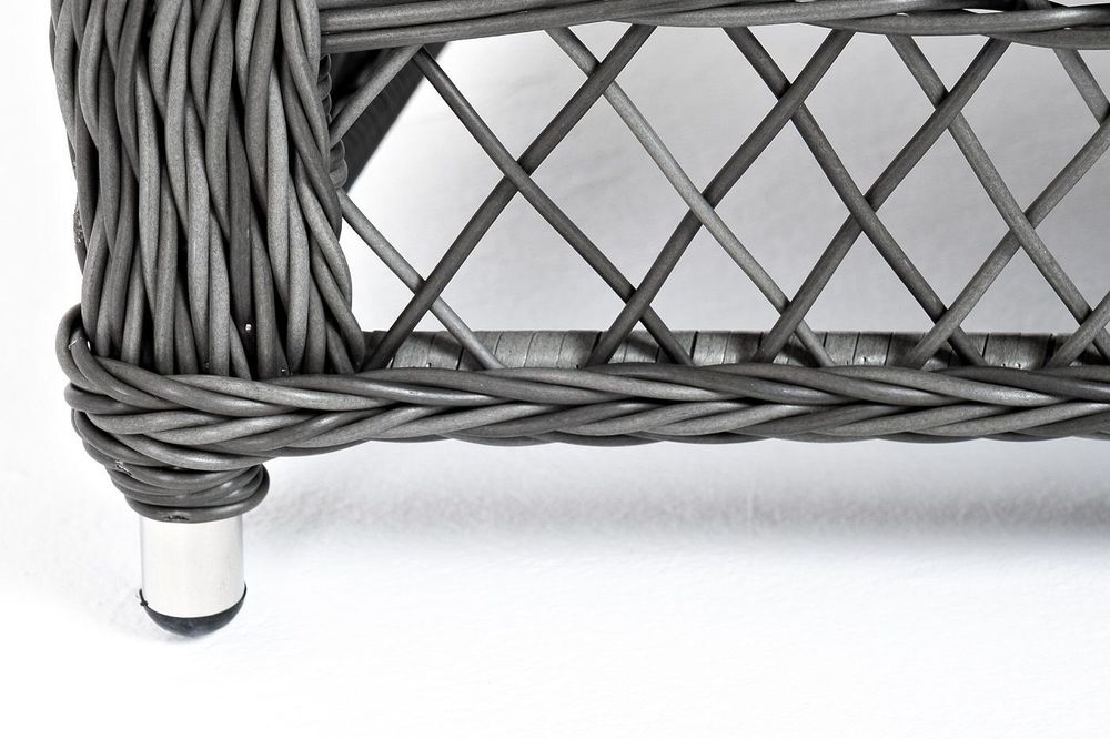 "Гранд Латте" диван трехместный из искусственного ротанга, цвет графит