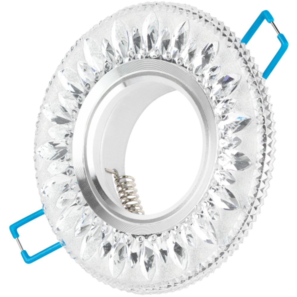 Светильник встраиваемый cо светодиодной подсветкой ЭРА DK LD9 SL/WH под лампу MR16 GU5.3 прозрачный