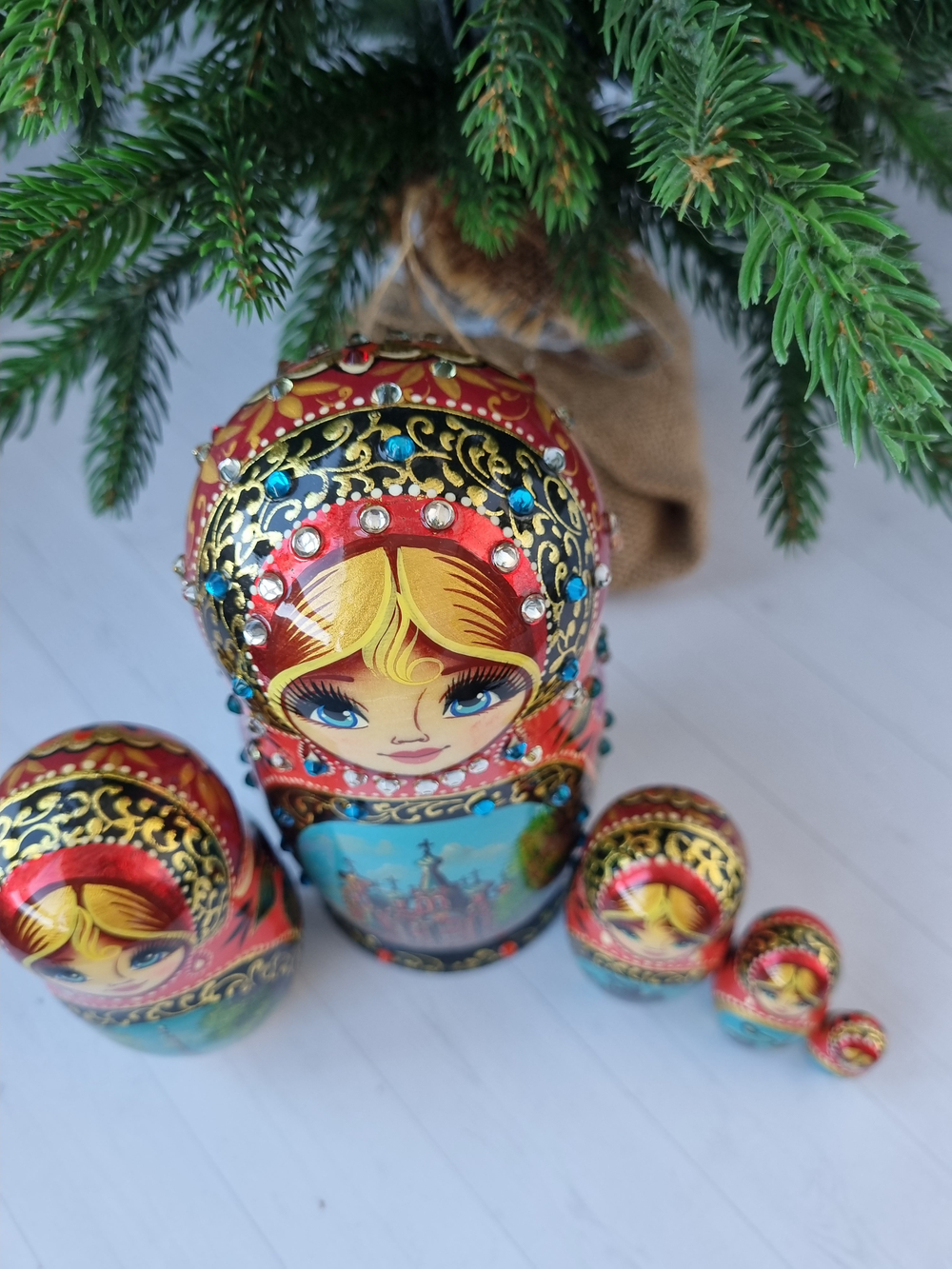 Матрешка Виды города 5мест 15см