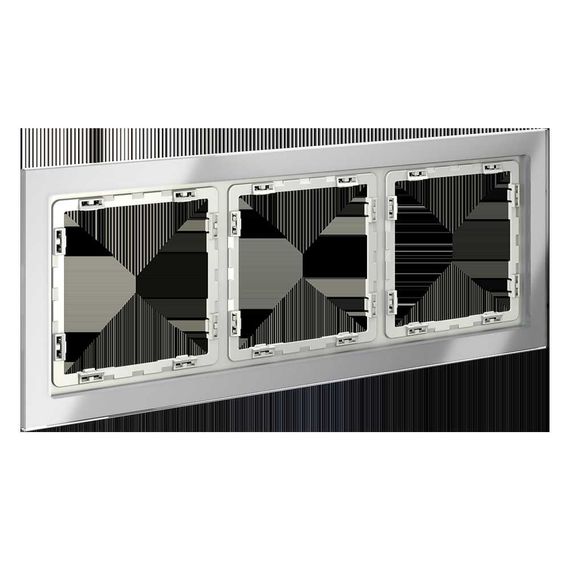 Рамка стеклянная Voltum S70 на 3 поста, (сталь, стекло) VLS110305
