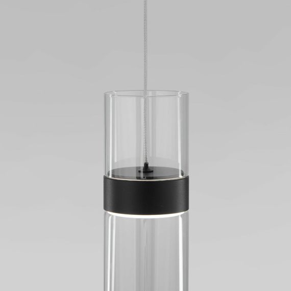 Подвесной светодиодный светильник Eurosvet Lumen 50244/1 Led черный/прозрачный