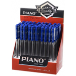 Ручка шариковая, масляная, Piano, синие чернила, серия "Finegrip", прозрачный корпус, 50 шт