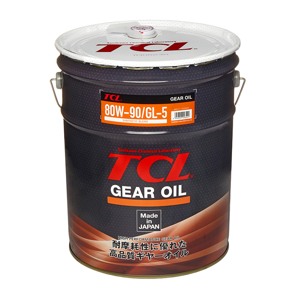 Масло трансмиссионное TCL Gear 80W-90, Synth Blend, GL-5, 20л G0208090