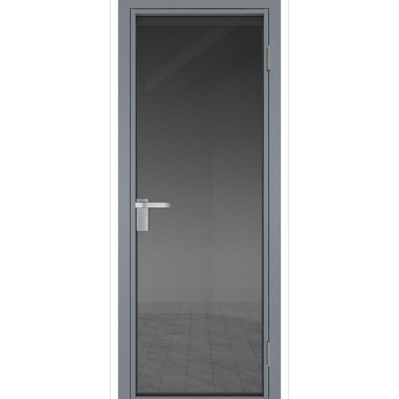 Межкомнатная дверь алюминиевая Profil Doors 1AG серебро остеклённая