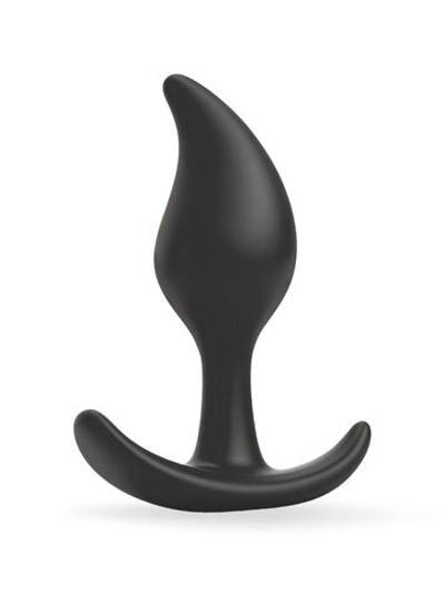 Черный анальный стимулятор - 9,2 см. (Цвет: черный)