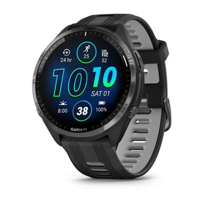 Часы Garmin FORERUNNER 965 черные, темно-серый DLC титановый безель,010-02809-10