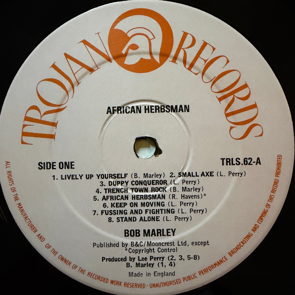 Bob Marley & The Wailers ‎– African Herbsman (Англия) Т