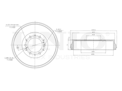 Барабан тормозной задний UNIO BRD-10059