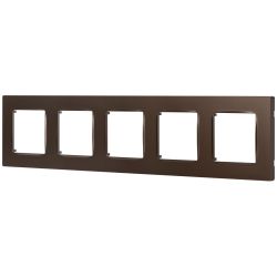 Рамка для розеток и выключателей ЭРА Серия 12 12-5205-13 на 5 постов, Классик, бронза