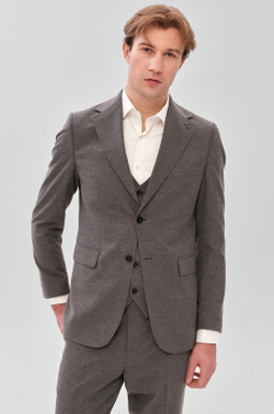 Мужской классический костюм (серый) В58