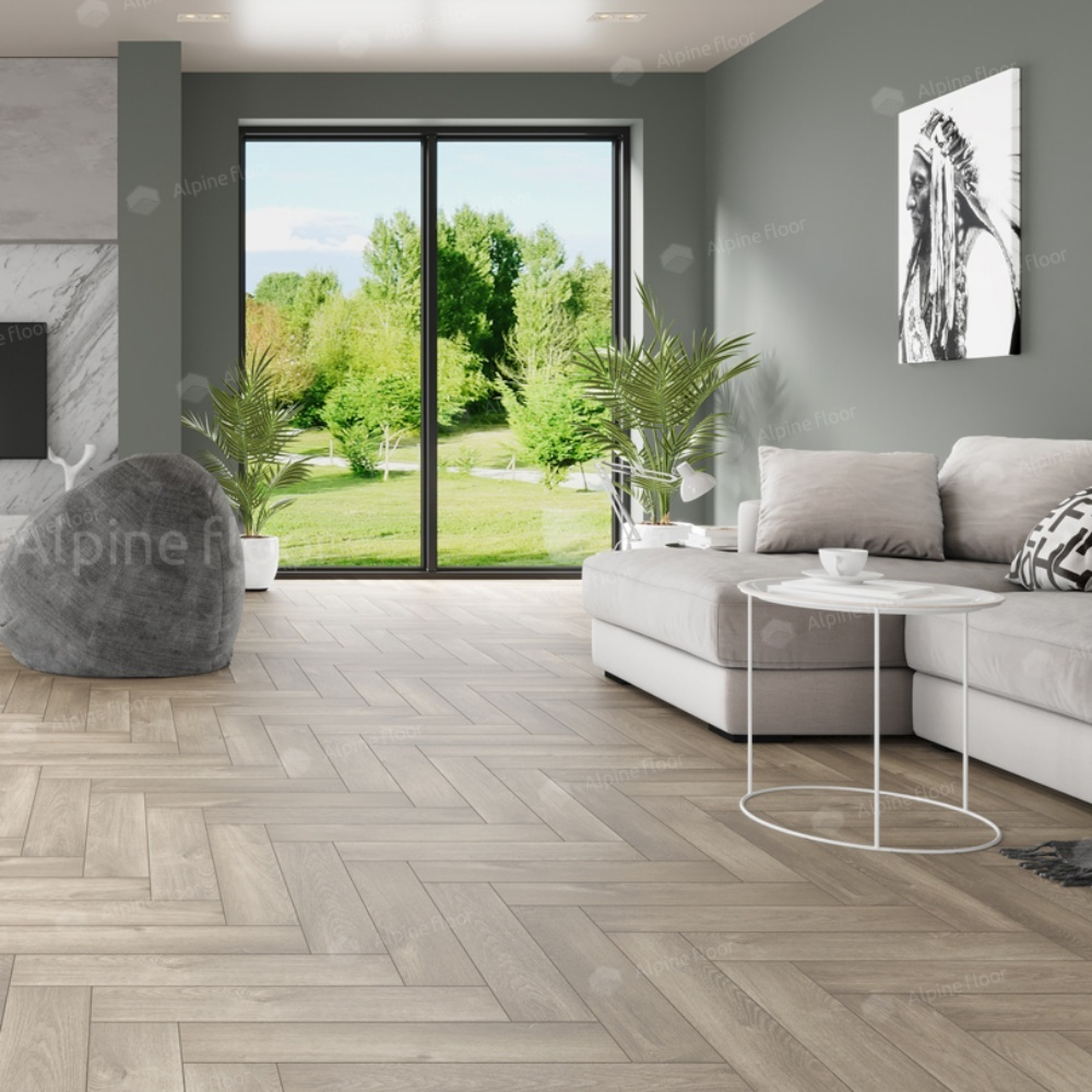 Кварцвиниловая плитка Alpine Floor Parquet Premium ECO 19-5 Дуб Натуральный Отбеленный