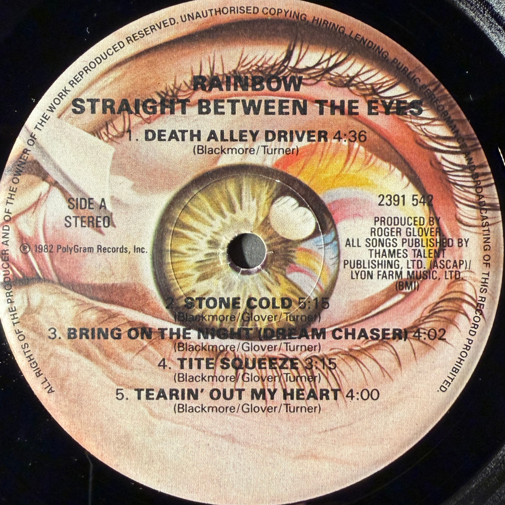 Rainbow ‎– Straight Between The Eyes (Англия 1982г.)