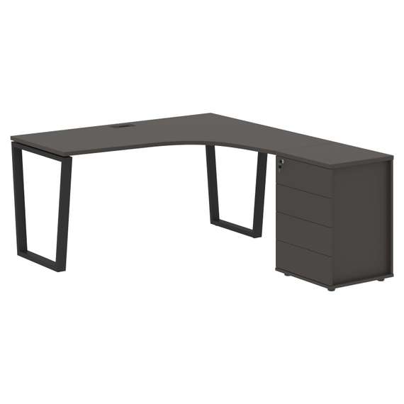 Стол эргономичный с тумбой EVCET 1518(R) 1560х1880х750 EDIS