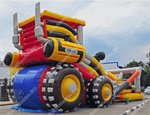 Детский надувной батут-горка "Бульдозер" 20*13*13 м