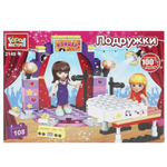 Конструктор пластмассовый 108эл. Подружки "Концерт" в коробка 2149-AA (Город мастеров)