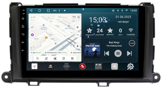 Магнитола для Toyota Sienna 3 2010-2014 - Redpower 170 Android 10, ТОП процессор, 6Гб+128Гб, CarPlay, SIM-слот