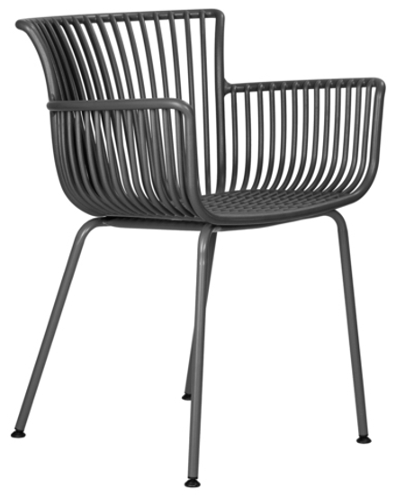 Стул обеденный DOBRIN ROSS, темно-серый (GR-04) без подушки