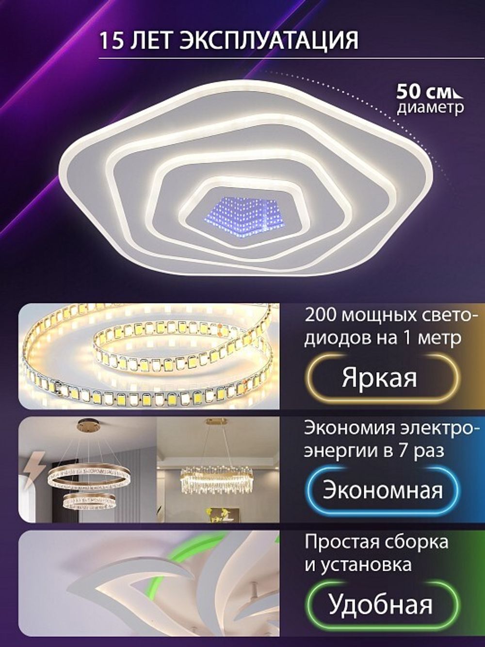 Накладной светильник Natali Kovaltseva PALACE LED LAMPS 81111/4C