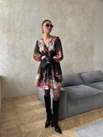 Платье воздушное с цветочным принтом