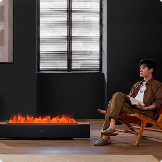 Умный электрический обогреватель Xiaomi Mijia Baseboard Electric Heater Graphene Heating Simulated Flame Edition 2200W ( TJXDNQ06ZM)